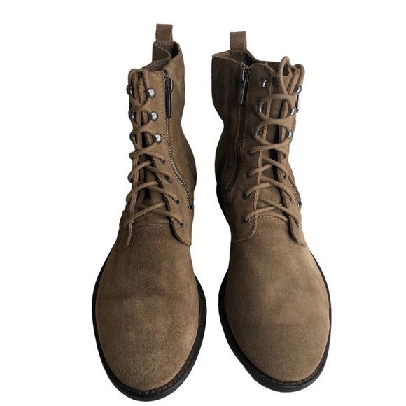 Sam Edelman Womens Mackay Ankle Boots Booties Brown Leather Zipper Combat 10.5 M - Picture 6 of 11